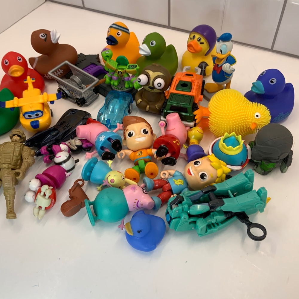Mixed Brand Mini Figure Toy Lot Plastic Rubber Multicolor 30 Piece Set - Picture 4 of 5